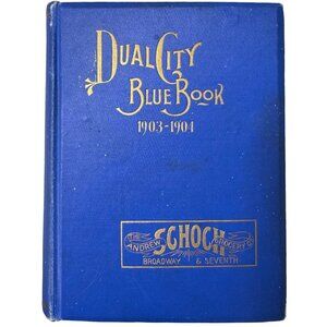 Antique Dual City Blue Book Directory 1903-1904 Polk St. Paul MPLS MN Ads HC